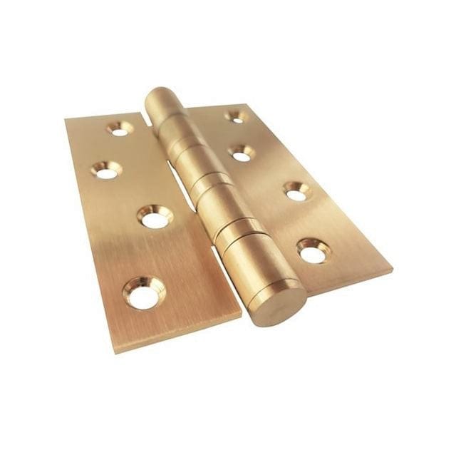Brushed Brass Loose Pin Door Hinge 100mm x 75mm (2 Hinges) Mucheln