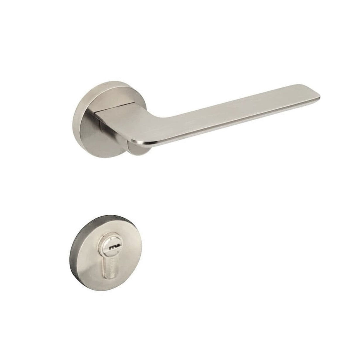 satin nickel entrance handle mucheln