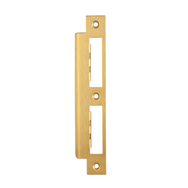 Brushed Brass Striker Plate for Mucheln Entrance Handles | Mucheln