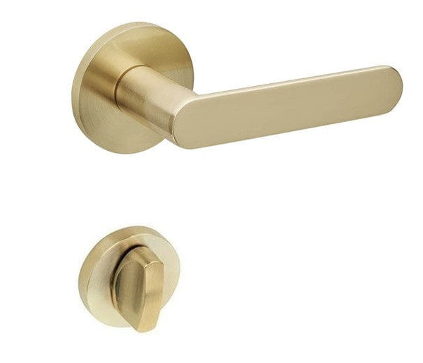 brushed brass separate snib door handle 1