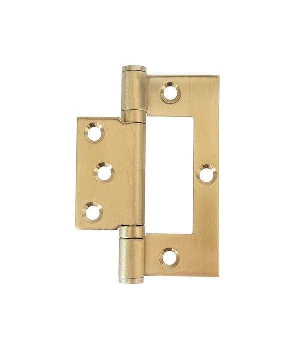 Brushed brass 100mm hirline hinge