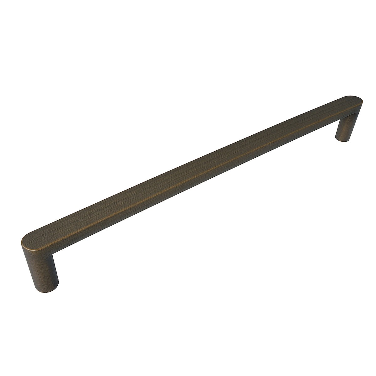 Antique Bronze Curved Edge Cupboard Handle, 256mm