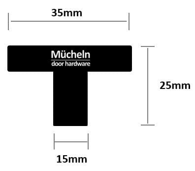 black 35mm knob side dimensions