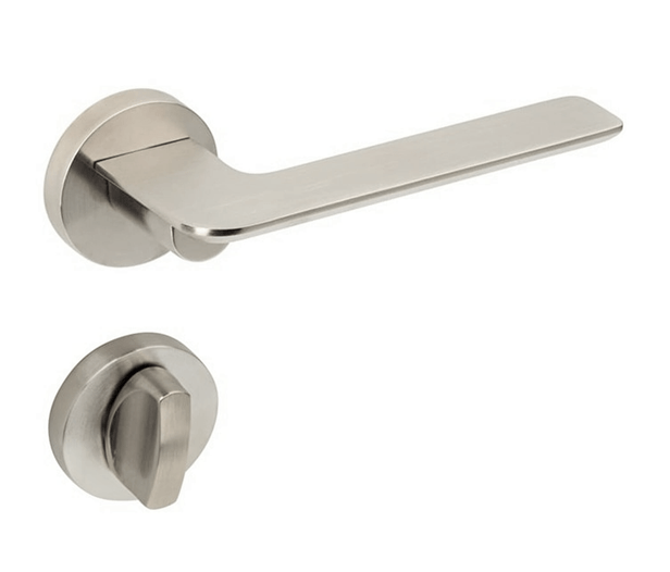 satin nickel privacy door handle bathroom mucheln