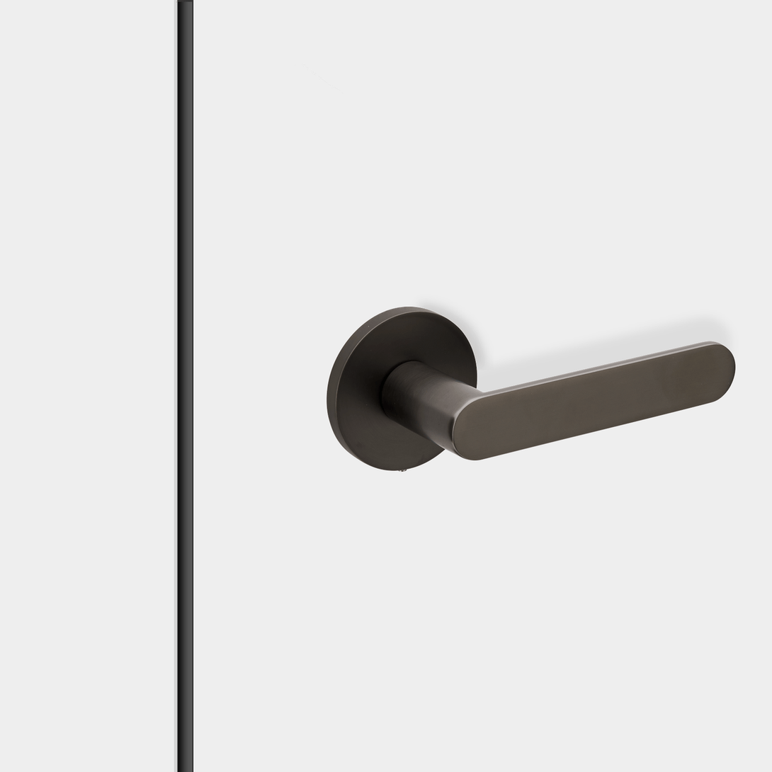 gunmetal grey door lever