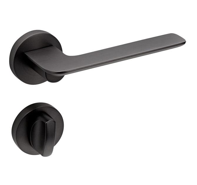 Gunmetal Grey Door Handle 52mm with Privacy Snib | Mucheln Edge Series ...