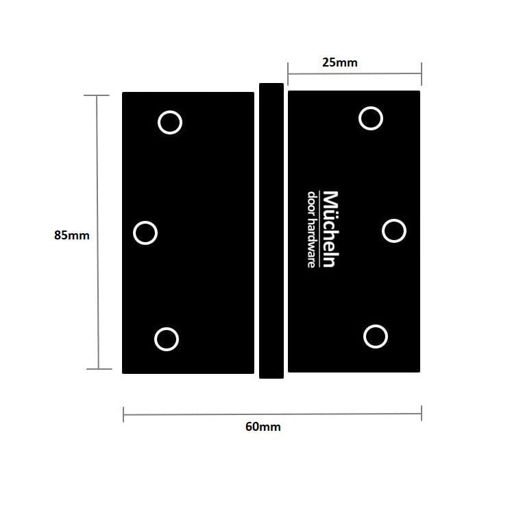 Brass Door Hinge 85x60mm