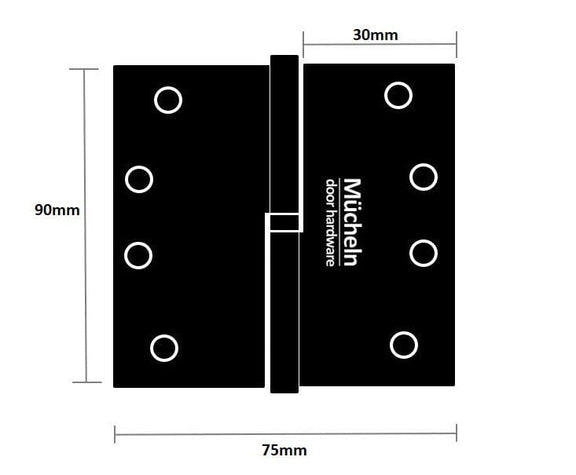 Satin Nickel Lift Off Hinge 90mm x 75mm (2 Hinges) | Mucheln – HardwareBox