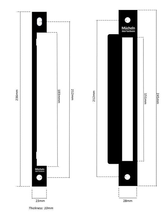 Satin Nickel Rebate Kit for Entrance Handles I Mucheln – HardwareBox