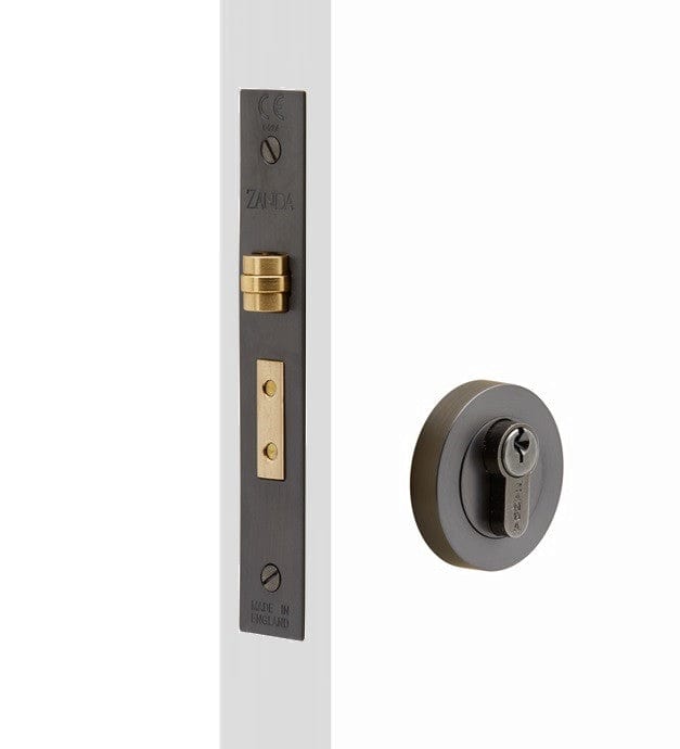 gunmetal roller deadbolt latch entrance door zanda