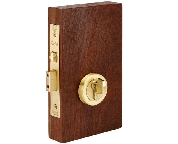 Brushed Brass Lock Set front door
