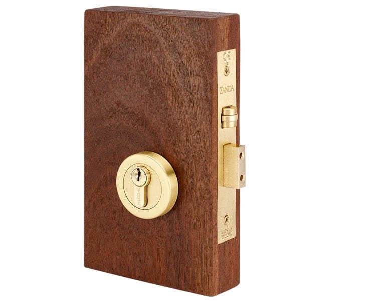 Brushed Brass Lock Set front door 2